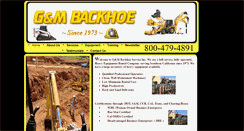 Desktop Screenshot of gandmbackhoe.com